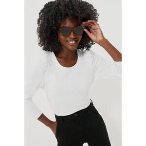 POMANDER PLACE White Vesty Long Sleeve Crewneck Size S NWT